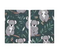 Passport Holder Leather Passport Holder Covers Case Monarch Butterfly Printed Passport Book for Documents, Travel Gifts, lovely Koala, 20.3x13.8cm