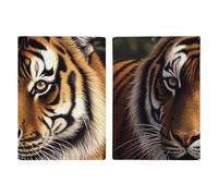 Passport Holder Leather Passport Holder Covers Case Monkey Sitting on Stone Printed Passport Book for Documents, Travel Gifts, Bengal Tiger, 20.3x13.8cm