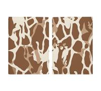 Passport Holder Leather Passport Holder Covers Case Neon Flowers Printed Passport Book for Documents, Travel Gifts, Giraffe Print, 20.3x13.8cm