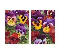 Passport Holder Leather Passport Holder Covers Case Pansy Perfection Printed Passport Book for Documents, Travel Gifts, Pansy Perfection, 20.3x13.8cm