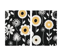 Passport Holder Leather Passport Holder Covers Case Pansy Perfection Printed Passport Book for Documents, Travel Gifts, Simple Strokes of Flowers, 20.3x13.8cm