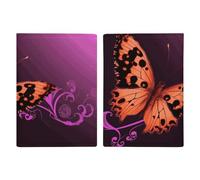 Passport Holder Leather Passport Holder Covers Case Penguins Printed Passport Book for Documents, Travel Gifts, Nice Butterfly, 20.3x13.8cm