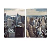 Passport Holder Leather Passport Holder Covers Case Penguins Printed Passport Book for Documents, Travel Gifts, New York Fashion City, 20.3x13.8cm