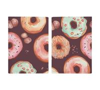 Passport Holder Leather Passport Holder Covers Case Pretty Donuts Printed Passport Book for Documents, Travel Gifts, Pretty donuts, 20.3x13.8cm