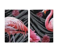 Passport Holder Leather Passport Holder Covers Case Sea Lighthouse Sandbeach Printed Passport Book for Documents, Travel Gifts, Flamingo, 20.3x13.8cm