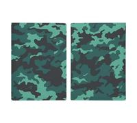 Passport Holder Leather Passport Holder Covers Case Tree of Life Palestinian Flag Printed Passport Book for Documents, Travel Gifts, Teal camouflage, 20.3x13.8cm