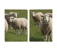 Passport Holder Leather Passport Holder Covers Case Tree of Life Palestinian Flag Printed Passport Book for Documents, Travel Gifts, Sheep and Lambs, 20.3x13.8cm