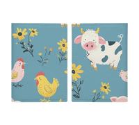 Passport Holder Leather Passport Holder Covers Case Various Pastry Patterns Printed Passport Book for Documents, Travel Gifts, Farm Animal Pattern, 20.3x13.8cm