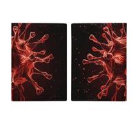 Passport Holder Leather Passport Holder Covers Case Various Pastry Patterns Printed Passport Book for Documents, Travel Gifts, Red Shape, 20.3x13.8cm