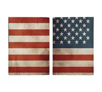 Passport Holder Leather Passport Holder Covers Case Vintage American USA Flag Printed Passport Book for Documents, Travel Gifts, Vintage American USA Flag, 20.3x13.8cm