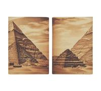 Passport Holder Leather Passport Holder Covers Case Waterfall Flowing Down Printed Passport Book for Documents, Travel Gifts, Vintage Great Egyptian Pyramid, 20.3x13.8cm