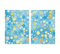 Passport Holder Leather Passport Holder Covers Case Whimsical Doodles Printed Passport Book for Documents, Travel Gifts, Small Colored Dots, 20.3x13.8cm