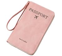 Passport Holder,Multi-Functional RFID Passport Wallet,Simple Color Passport Holder,Travel Wallet,Travel Document Holder,Card Holder,Passport Case,Travel Pass Holder,Money Wallet for Travelling(Pink)