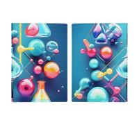 Passport Holder Passport Book Leather Passport Cover Card Holder Abstract Science Chemistry Illustration 3D Travel Wallet for On Business Trip, Travel Gifts, Abstract Science Chemistry Illustration 3D
