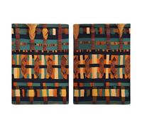 Passport Holder Passport Book Leather Passport Cover Card Holder Abstract Science Chemistry Illustration 3D Travel Wallet for On Business Trip, Travel Gifts, African Classic Weave, 20.3x13.8cm