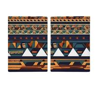 Passport Holder Passport Book Leather Passport Cover Card Holder Abstract Science Chemistry Travel Wallet for On Business Trip, Travel Gifts, African Ethnic Pattern, 20.3x13.8cm