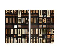 Passport Holder Passport Book Leather Passport Cover Card Holder Abstract Science Chemistry Travel Wallet for On Business Trip, Travel Gifts, African Mud Cloth Tribal, 20.3x13.8cm