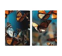 Passport Holder Passport Book Leather Passport Cover Card Holder Atmospheric Cloud Home Travel Wallet for On Business Trip, Travel Gifts, A Group of Flying Butterflies, 20.3x13.8cm
