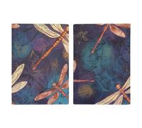 Passport Holder Passport Book Leather Passport Cover Card Holder Bohemian Elephant Pattern Travel Wallet for On Business Trip, Travel Gifts, Hand Painted Dragonfly, 20.3x13.8cm