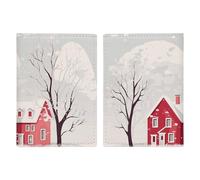 Passport Holder Passport Book Leather Passport Cover Card Holder Cartoon House Travel Wallet for On Business Trip, Travel Gifts, Cartoon House, 20.3x13.8cm