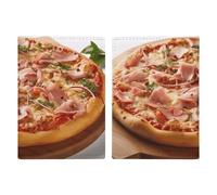 Passport Holder Passport Book Leather Passport Cover Card Holder Cat Lies Down Travel Wallet for On Business Trip, Travel Gifts, Pizza Made of Ham, 20.3x13.8cm