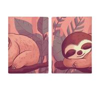 Passport Holder Passport Book Leather Passport Cover Card Holder Fantasy Yellow Rose Travel Wallet for On Business Trip, Travel Gifts, Anime Style Sloth, 20.3x13.8cm