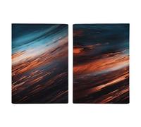 Passport Holder Passport Book Leather Passport Cover Card Holder Guitar in The Sun Travel Wallet for On Business Trip, Travel Gifts, Abstract Pattern, 20.3x13.8cm