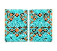 Passport Holder Passport Book Leather Passport Cover Card Holder Twister Polka Dots Travel Wallet for On Business Trip, Travel Gifts, Turquoise Wonders, 20.3x13.8cm