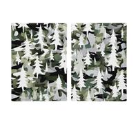 Passport Holder Passport Book Leather Passport Cover Card Holder White Natural Green Branch Travel Wallet for On Business Trip, Travel Gifts, White Trees Camo, 20.3x13.8cm