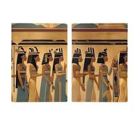 Passport Holder Passport Book Leather Passport Cover Card Holder White Small Flowers Travel Wallet for On Business Trip, Travel Gifts, women in ancient egypt, 20.3x13.8cm