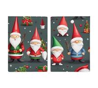 Passport Holder Passport Book Leather Passport Cover Card Holder World Map Pattern Travel Wallet for On Business Trip, Travel Gifts, Xmas Funny Gnomes, 20.3x13.8cm