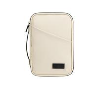 Passport Holder - Passport Holder, PU Case Passport Holder | Waterproof and Secure Travel Accessories Wallet for Tickets and Cash for Train, Bus, Camps, beige, riferimento alla descrizione,