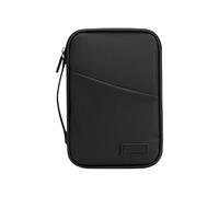 Passport Holder - Passport Holder Wallet PU Pouch Passport Holder | Waterproof Secure Travel Accessories Wallet for Storing Tickets and Cash for Trains, Buses, Camping (5.51 x 8.27 inches), black, see