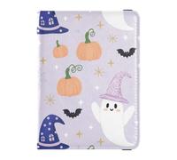 Passport Holder PU Leather Covers with Credit Card Holder Slots Dinosaur with Rainbow and Volcano Pattern Travel RFID Blocking Leather Card Case for Women Men, Colorful, One Size