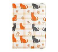 Passport Holder PU Leather Covers with Credit Card Holder Slots Flowers Daffodil Callistephus Canna Beige Travel RFID Blocking Leather Card Case for Women Men, 15, One Size