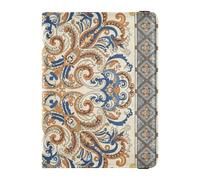 Passport Holder PU Leather Covers with Credit Card Holder Slots Ornate Floral Scroll Pattern Travel RFID Blocking Leather Card Case for Women Men
