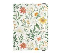 Passport Holder PU Leather Covers with Credit Card Holder Slots Spring Flowers Orchid Begonia Hosta Terracotta Travel RFID Blocking Leather Card Case for Women Men, 19, One Size