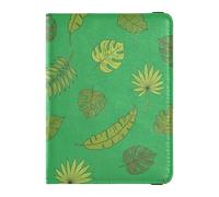Passport Holder PU Leather Covers with Credit Card Holder Slots Tropical Crocodile Floral Pattern Travel RFID Blocking Leather Card Case for Women Men, Colorful, one size