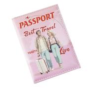 Passport Holder - PU | Passport Holder | Print Couple Passport Covers | Passport Cover for Couples for Protection of Travel Documents, Travel Accessories for Couples and Use on International Travel