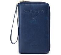 Passport Holder,RFID Travel Wallet,Multi-Functional RFID Passport Wallet,Passport Holder for Travel Holiday Essentials,Multi Functional Card Folder for Travel Women and Men Accessories (Dark Blue)