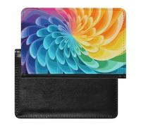Passport Holder Travel Accessories 3D Wolf Dream Catcher Waterproof Passport Travel Wallet with Card Slots for Women Men, Rainbow Dynamic, One Size