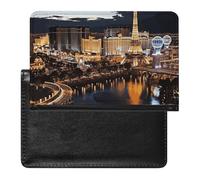 Passport Holder Travel Accessories A Pineapple Waterproof Passport Travel Wallet with Card Slots for Women Men, Las Vegas night view, One Size