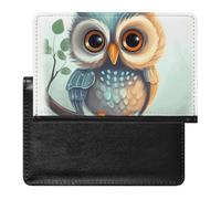 Passport Holder Travel Accessories Black And White Goat Waterproof Passport Travel Wallet with Card Slots for Women Men, Cute Owl, One Size