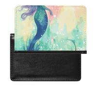 Passport Holder Travel Accessories Black German Shepherd Waterproof Passport Travel Wallet with Card Slots for Women Men, Beautiful Mermaid tail, One Size