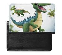 Passport Holder Travel Accessories Chinese Dragon Oil Painting Waterproof Passport Travel Wallet with Card Slots for Women Men, Cartoon Dinosaur Images, One Size