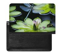 Passport Holder Travel Accessories Funny English Bulldog Waterproof Passport Travel Wallet with Card Slots for Women Men, Dragonfly Flies Over, One Size