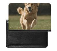 Passport Holder Travel Accessories Golden Retriever Running Waterproof Passport Travel Wallet with Card Slots for Women Men, Golden Retriever Running, One Size