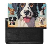 Passport Holder Travel Accessories Lucky Elephant Waterproof Passport Travel Wallet with Card Slots for Women Men, the dog breed, One Size