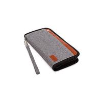 Passport Holder Travel Wallet, DOTBUY-SHOP Premium PU Leather Travel Family Passport Wallet - RFID Blocking Passport Cover Case Travel Document Organizer Bag for Men Women (25x13x3CM,Grey)