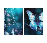Passport Holder Travel Wallet Passport Cover Amazing Basketball Court Printed Leather Passport Holder Covers Case for Travel, Documents, Travel Gifts, Beautiful Butterfly, 20.3x13.8cm
